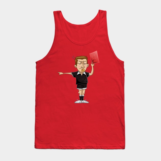 Soccer Referee Holds Red Card Tank Top by LironPeer